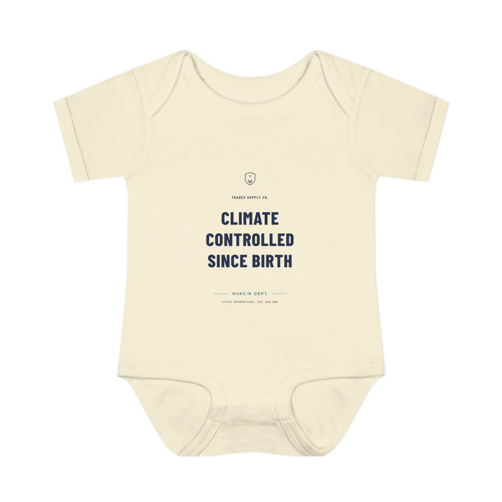 Climate Controlled Since Birth — HVAC Tech Baby Bodysuit — alternate view