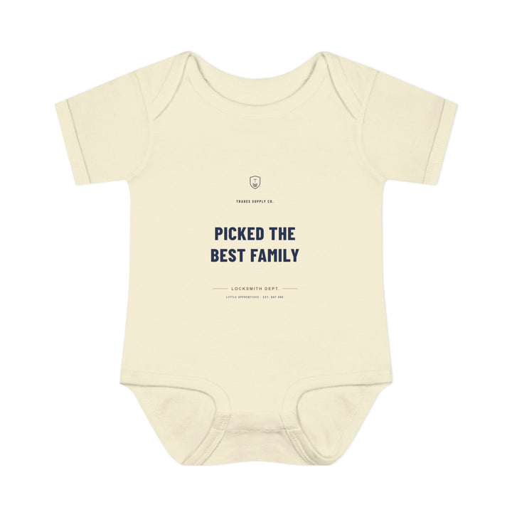 Picked The Best Family — Locksmith Baby Bodysuit — alternate view