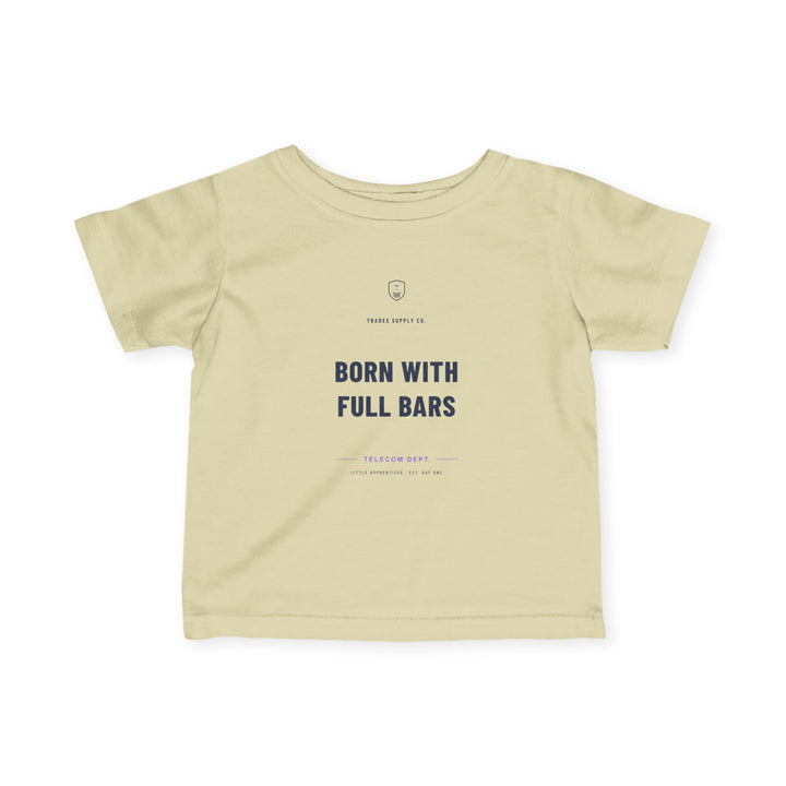 Born With Full Bars — Telecom Tech Infant Tee — alternate view