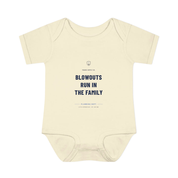 Blowouts Run In The Family — Plumber Baby Bodysuit — alternate view