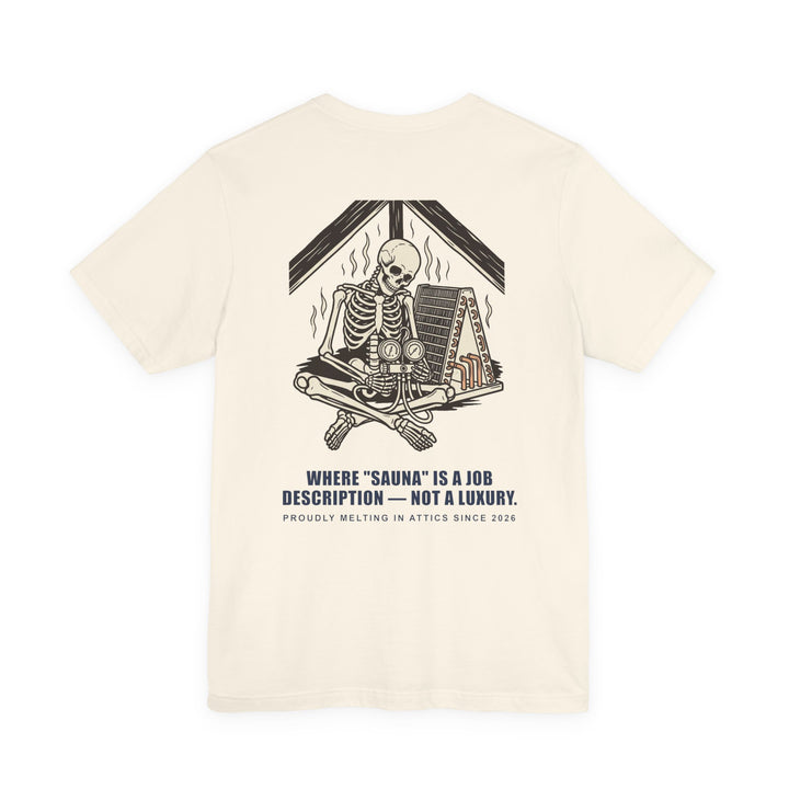 Funny HVAC/R Tech T-Shirt — 'Sauna' Is a Job Description — alternate view