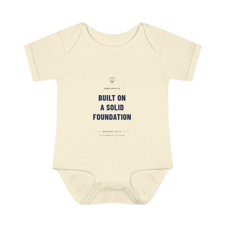 Built On A Solid Foundation — Mason Baby Bodysuit — alternate view