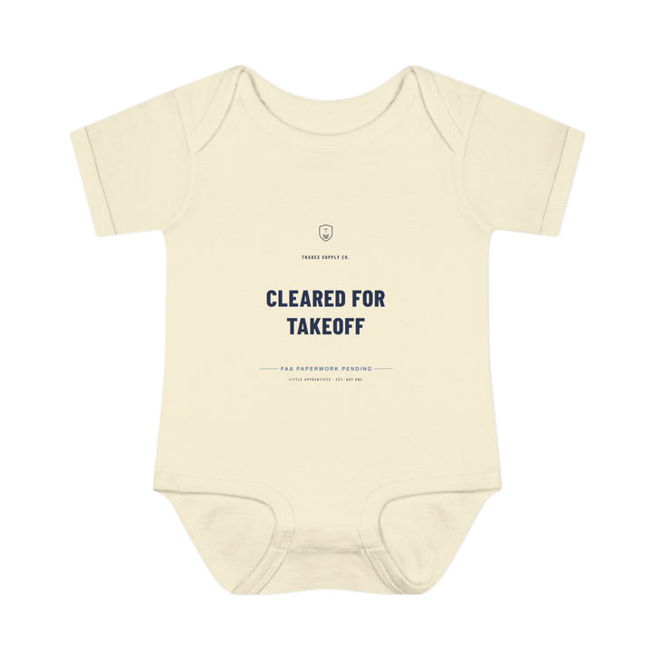 Cleared For Takeoff — Aircraft Mechanic Baby Bodysuit — alternate view