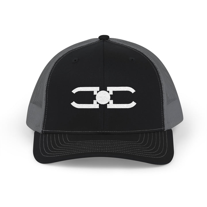 Dead-Center Bubble — Embroidered Snapback Trucker Hat