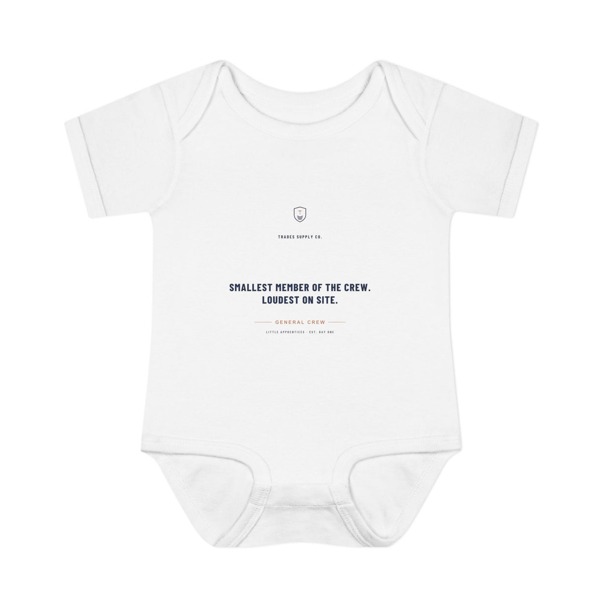 Smallest Member Of The Crew. Loudest On Site — Little Apprentices Baby Bodysuit