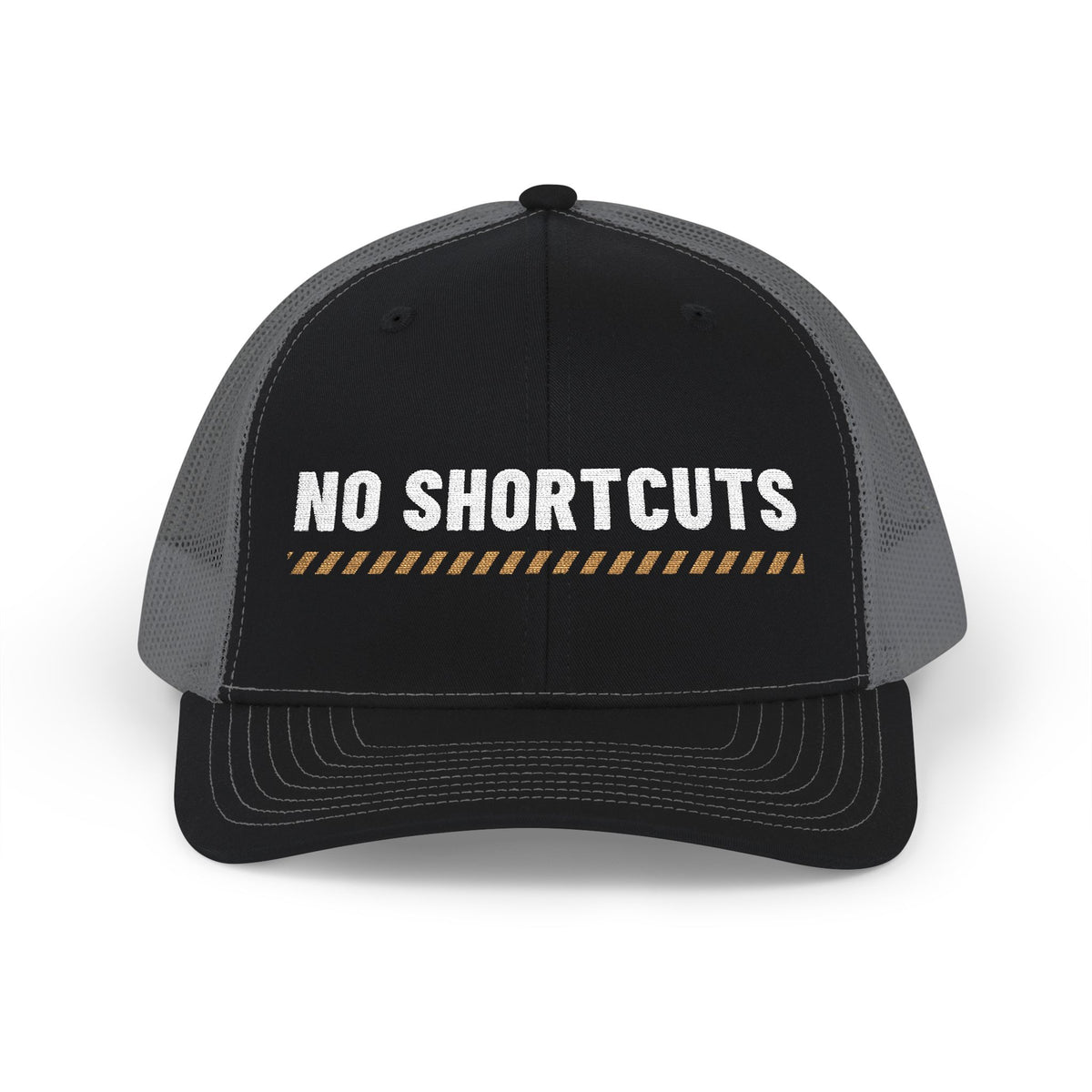 No Shortcuts — Embroidered Snapback Trucker Hat