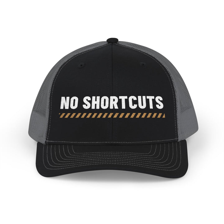 No Shortcuts — Embroidered Snapback Trucker Hat