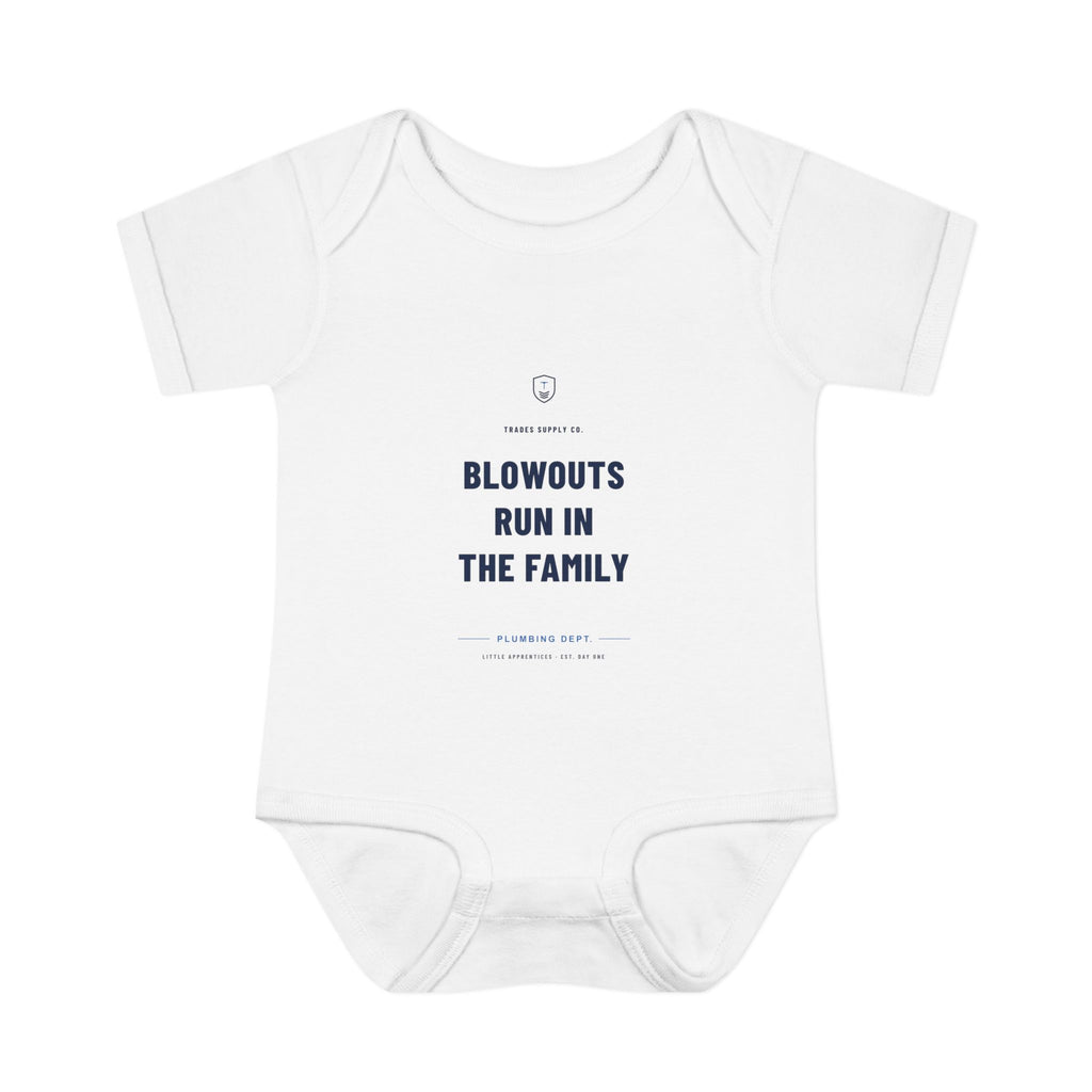 Blowouts Run In The Family — Plumber Baby Bodysuit