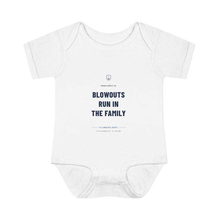 Blowouts Run In The Family — Plumber Baby Bodysuit