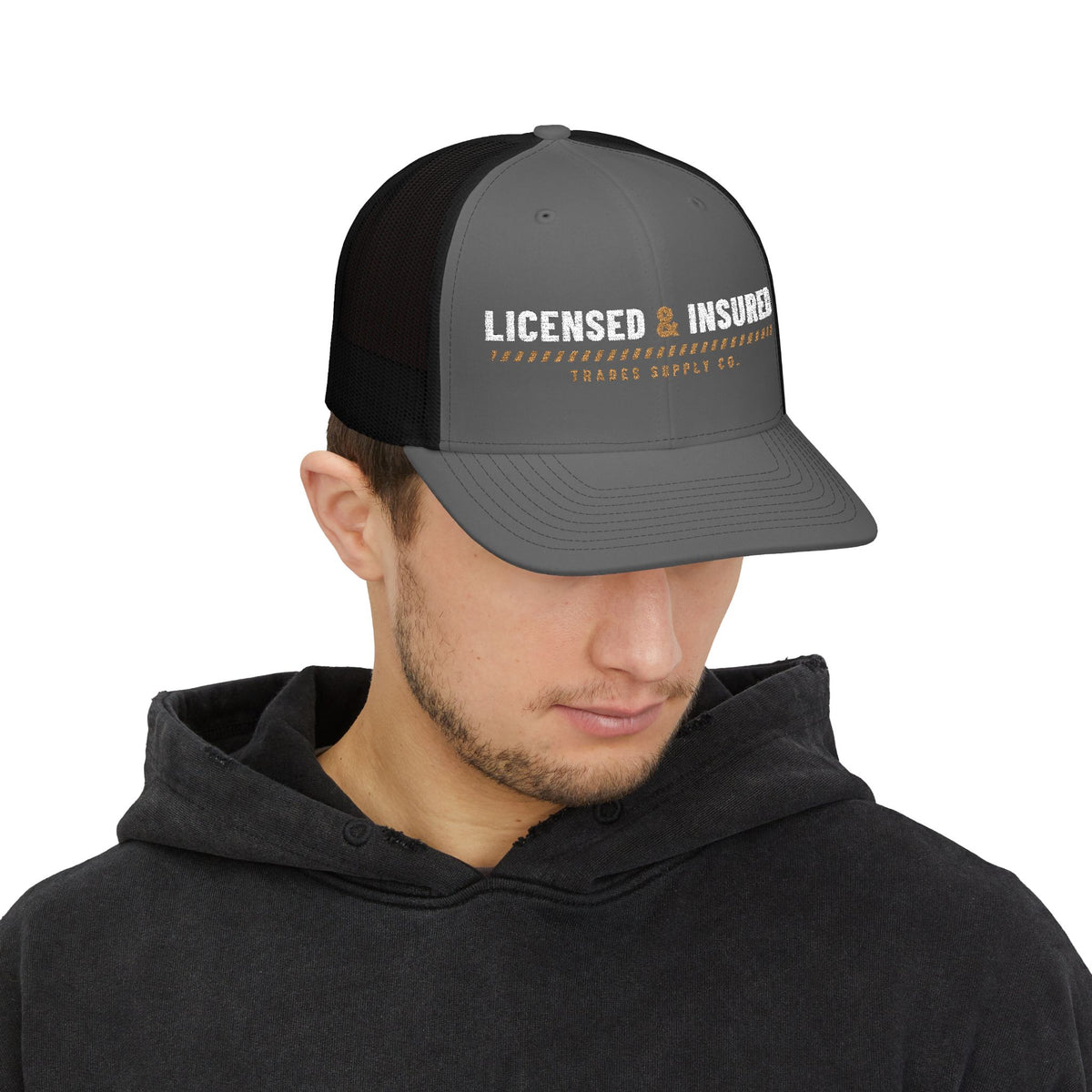 Licensed & Insured — Embroidered Snapback Trucker Hat