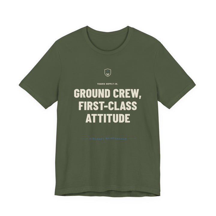 Ground Crew, First-Class Attitude — Funny Aircraft Mechanic T-Shirt — view 4