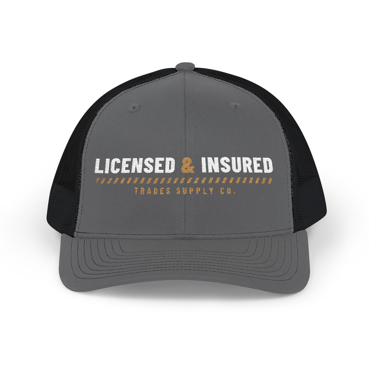 Licensed & Insured — Embroidered Snapback Trucker Hat