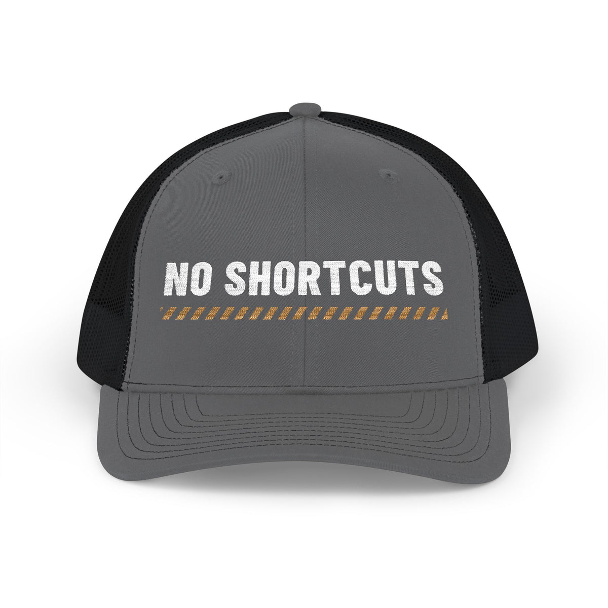 No Shortcuts — Embroidered Snapback Trucker Hat