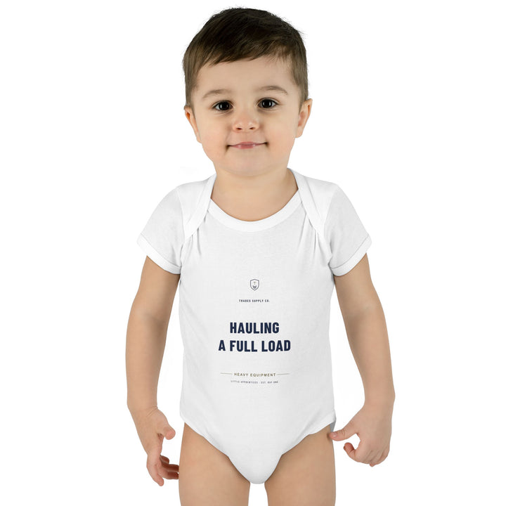 Hauling A Full Load — Heavy Equipment Operator Baby Bodysuit — view 4