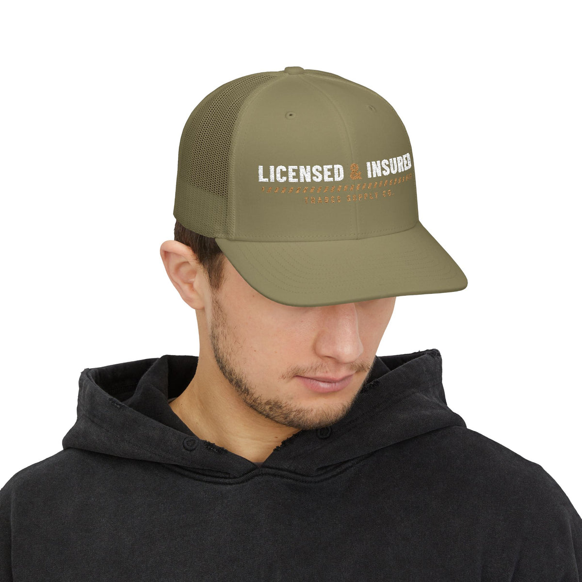 Licensed & Insured — Embroidered Snapback Trucker Hat