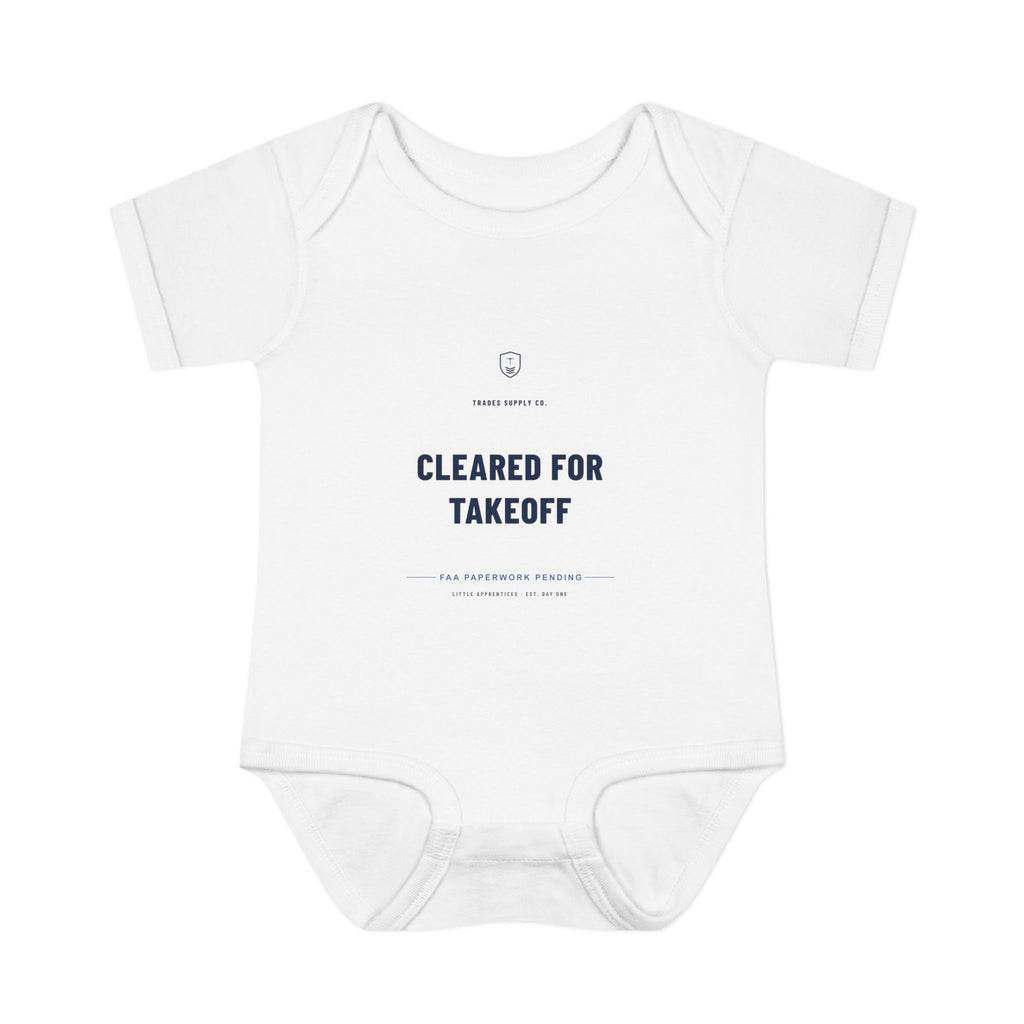 Cleared For Takeoff — Aircraft Mechanic Baby Bodysuit