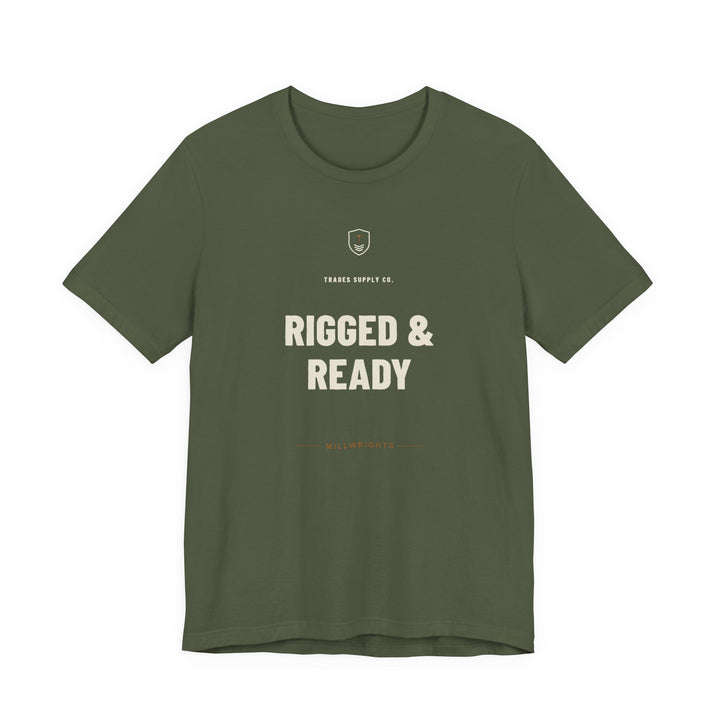 Rigged & Ready — Funny Millwright T-Shirt — view 4