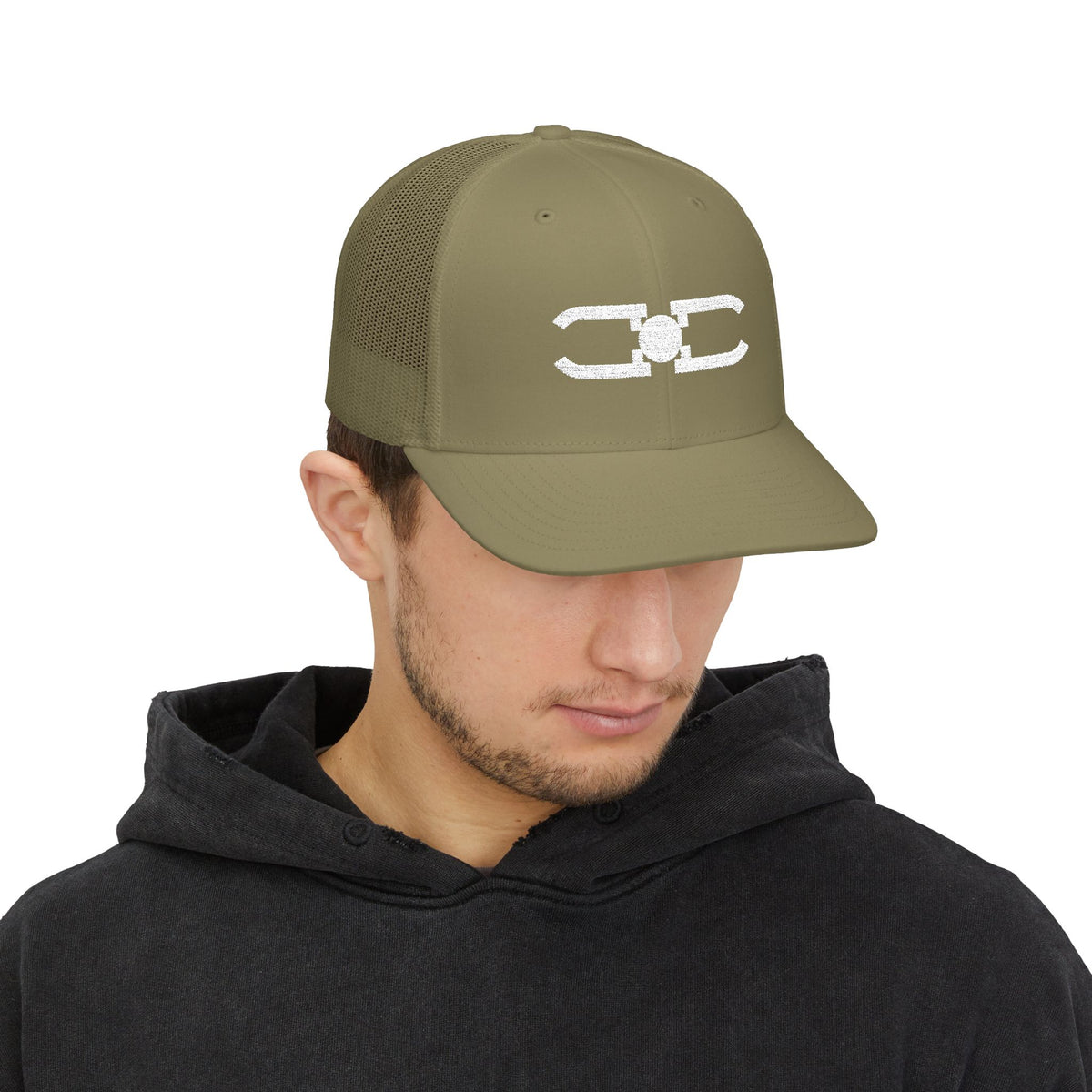 Dead-Center Bubble — Embroidered Snapback Trucker Hat