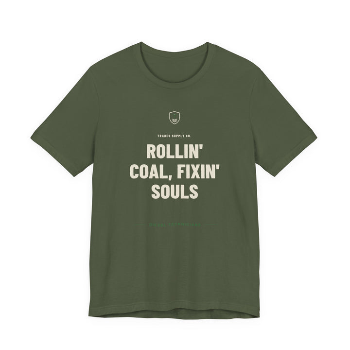 Rollin' Coal, Fixin' Souls — Funny Diesel Tech T-Shirt — view 4