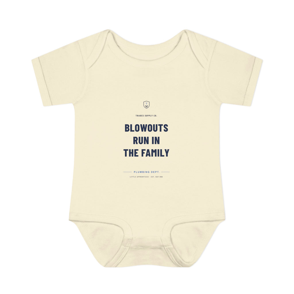Blowouts Run In The Family — Plumber Baby Bodysuit