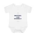 Runs On Milk. Leaks Occasionally. — Auto Tech Baby Bodysuit
