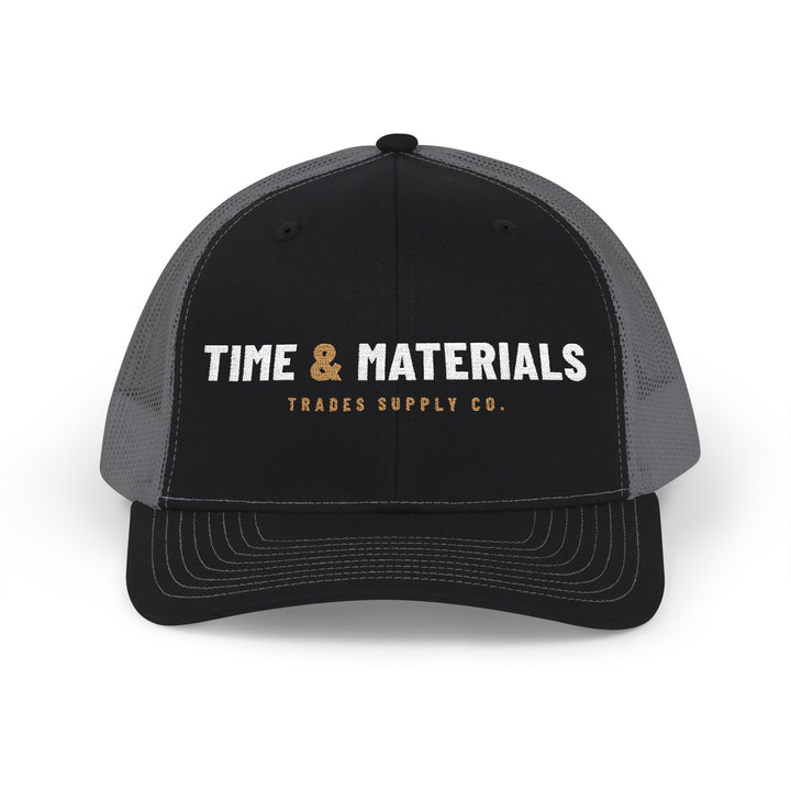Time & Materials — Embroidered Snapback Trucker Hat