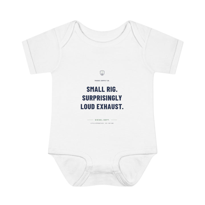 Small Rig. Surprisingly Loud Exhaust. — Diesel Tech Baby Bodysuit