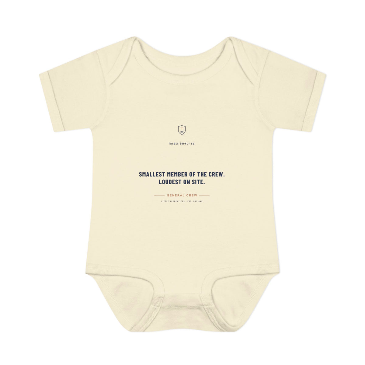Smallest Member Of The Crew. Loudest On Site — Little Apprentices Baby Bodysuit