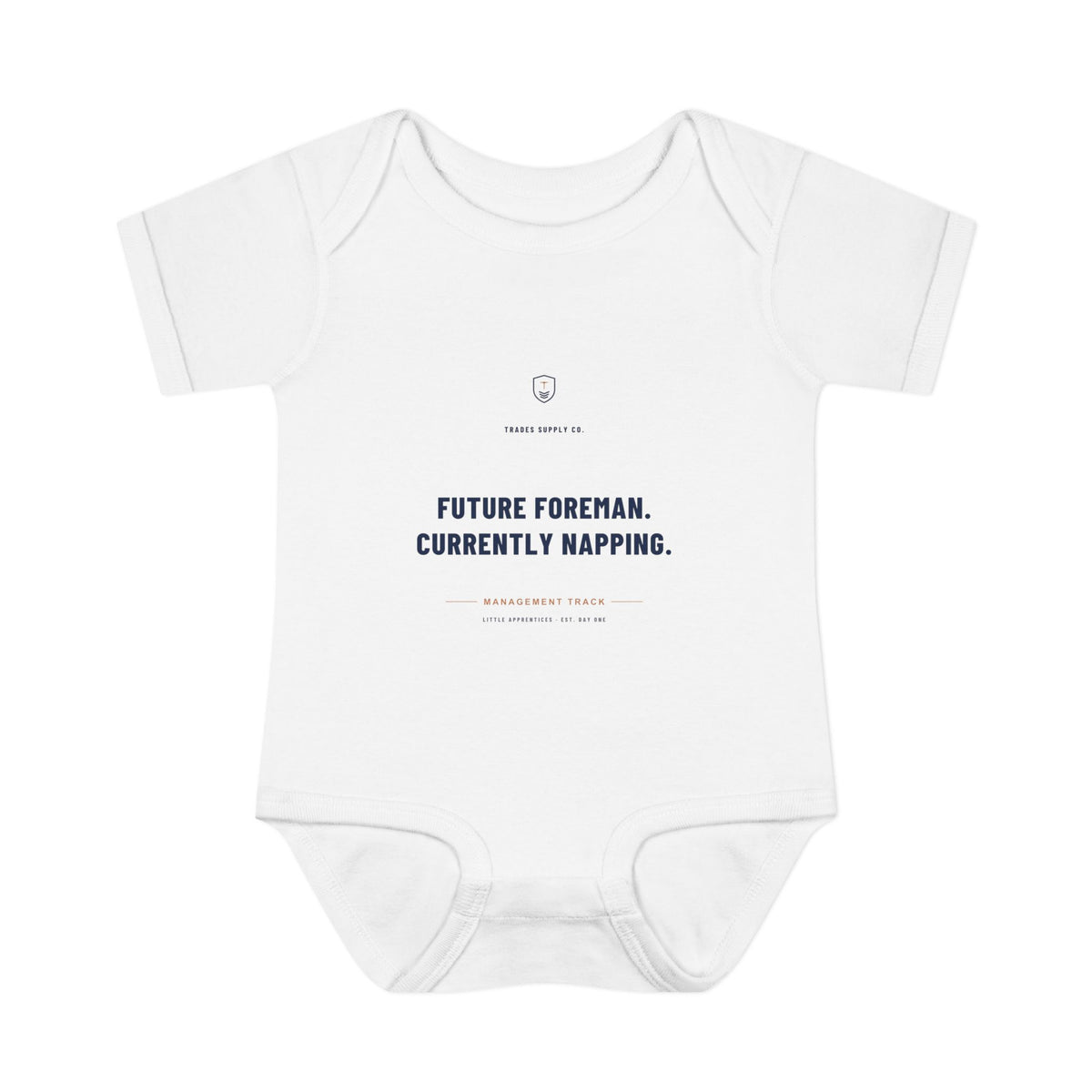 Future Foreman. Currently Napping — Little Apprentices Baby Bodysuit