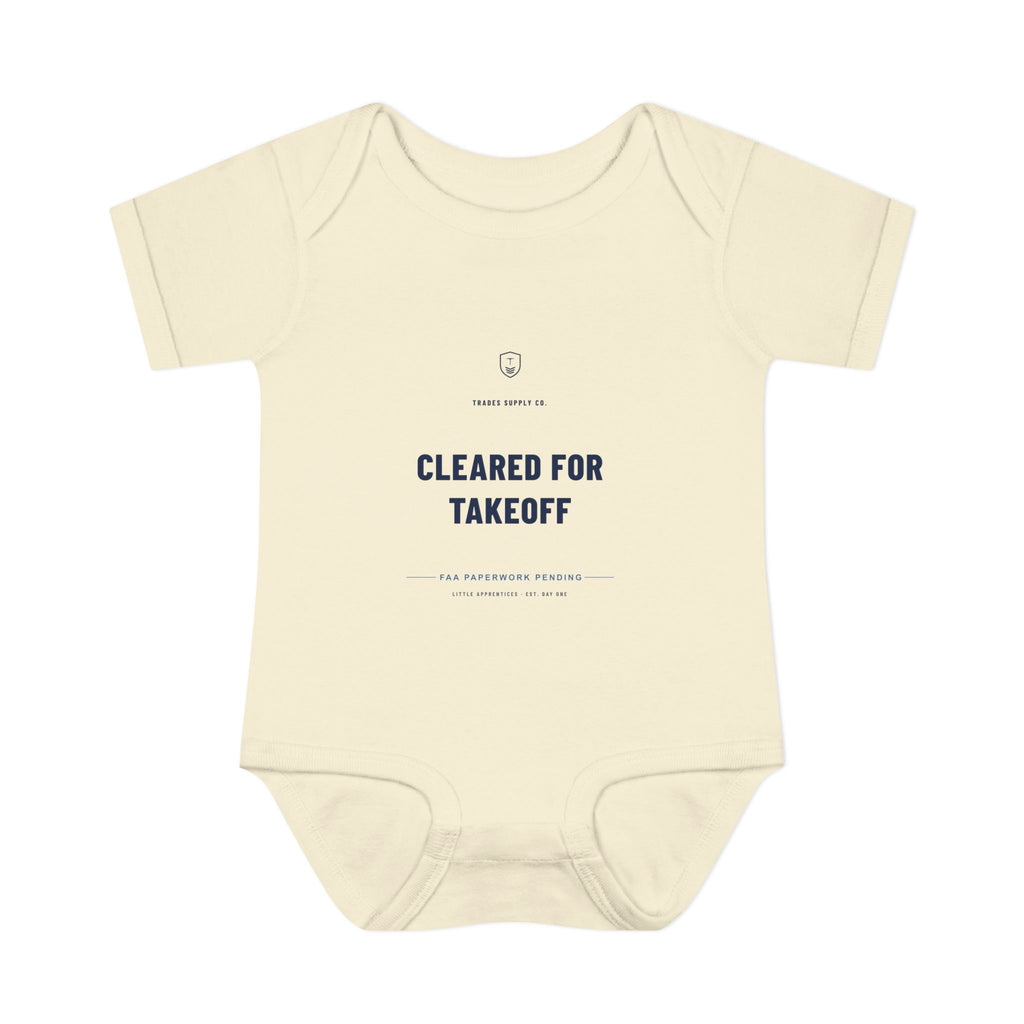 Cleared For Takeoff — Aircraft Mechanic Baby Bodysuit