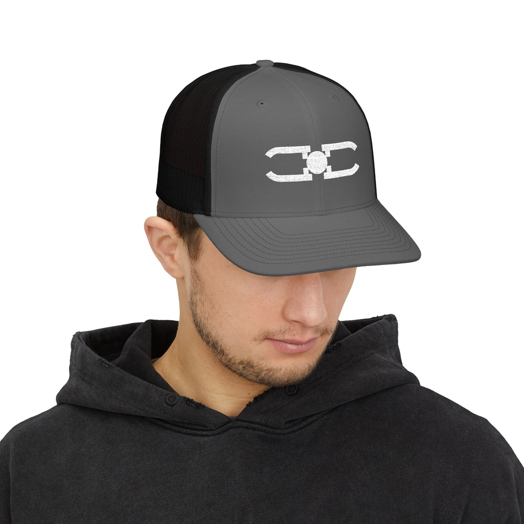 Dead-Center Bubble — Embroidered Snapback Trucker Hat