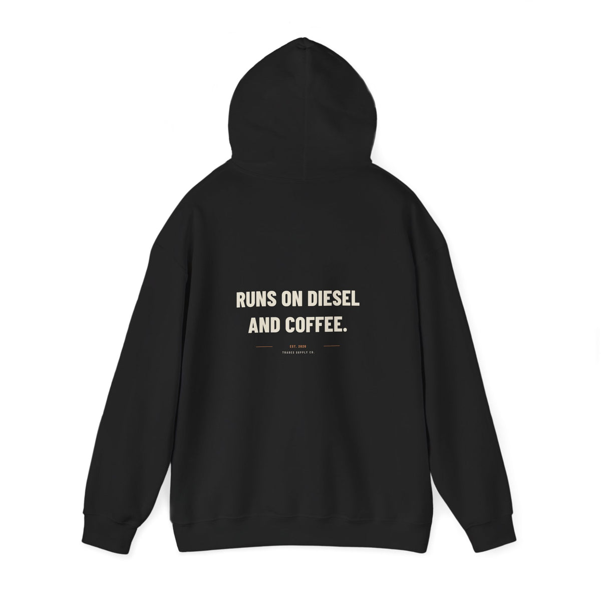 Runs On Diesel And Coffee — Funny Trades Hoodie