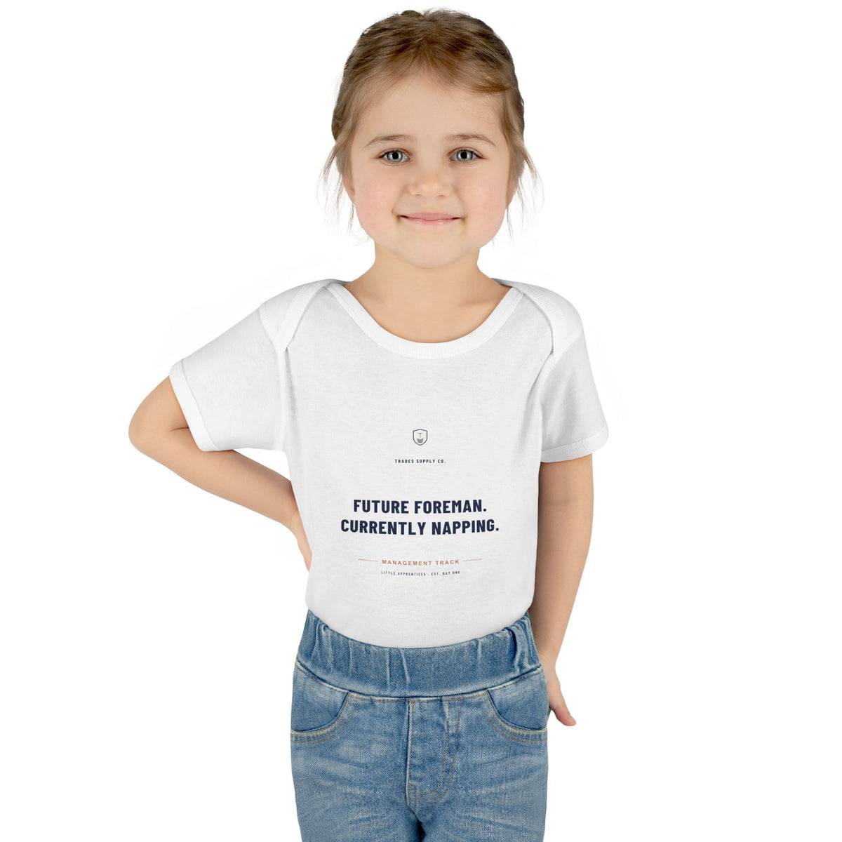 Future Foreman. Currently Napping — Little Apprentices Baby Bodysuit