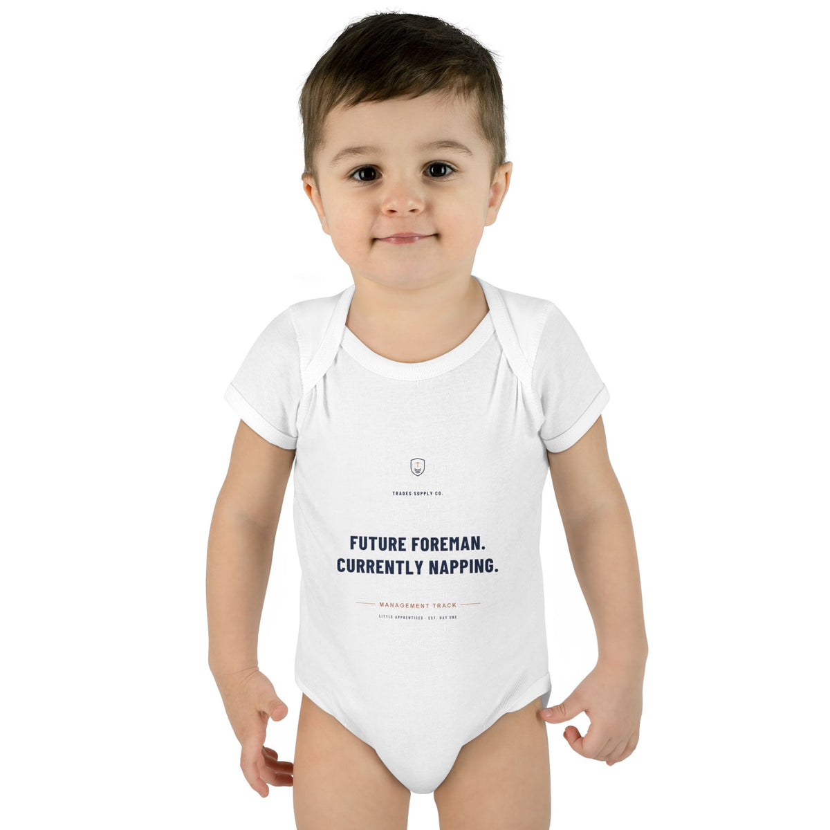 Future Foreman. Currently Napping — Little Apprentices Baby Bodysuit