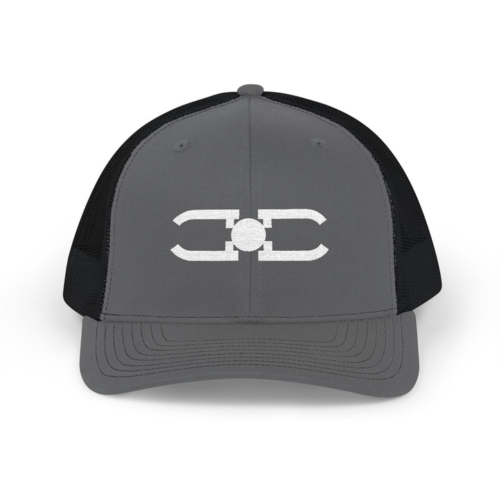 Dead-Center Bubble — Embroidered Snapback Trucker Hat — view 2