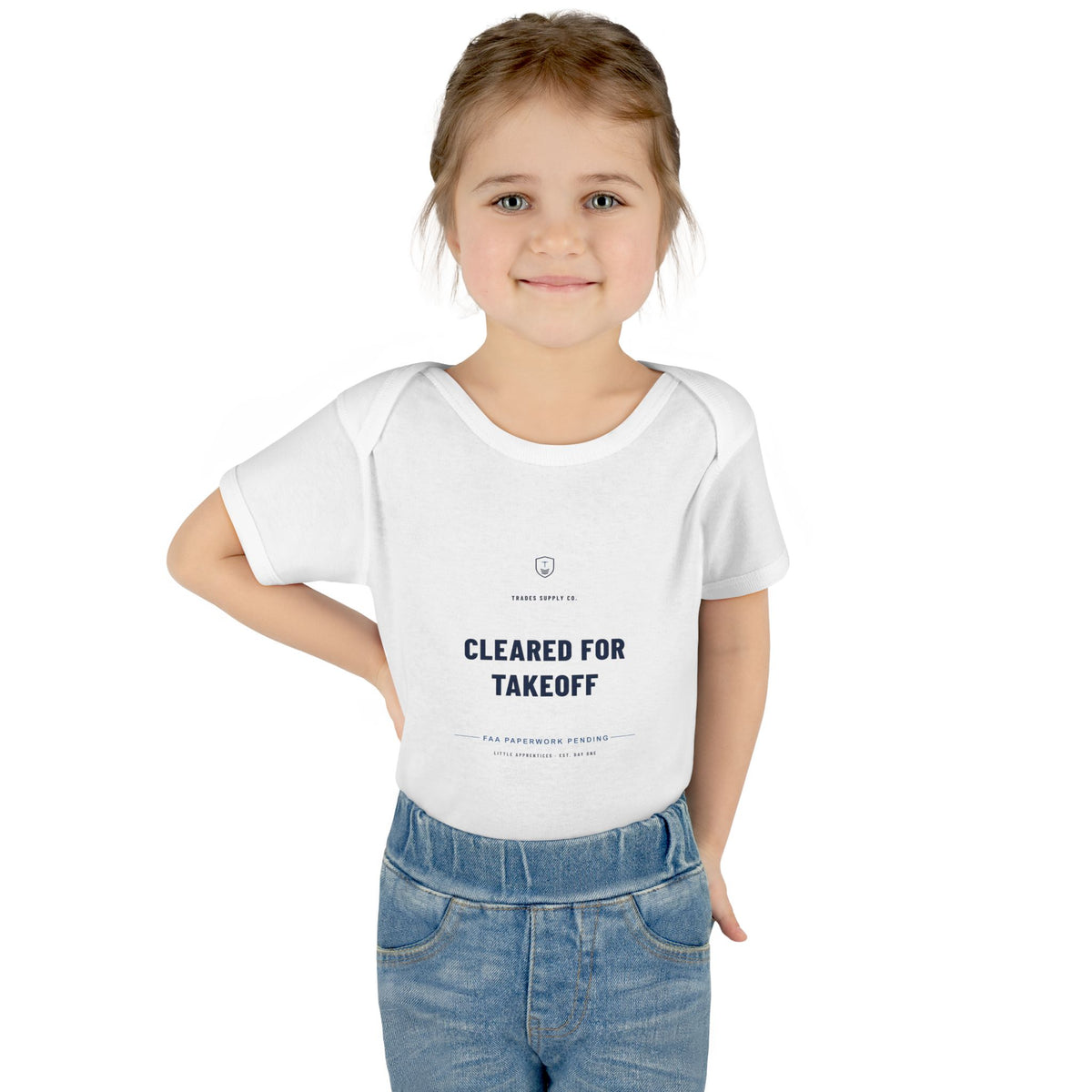 Cleared For Takeoff — Aircraft Mechanic Baby Bodysuit